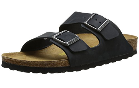 Ever-trendy Birkenstock Arizona sandal for walking with contoured cork footbed