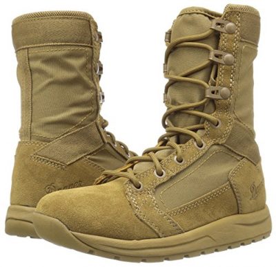 Danner Tachyon light brown & tan boots side view