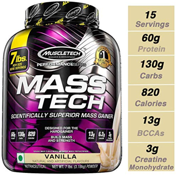 MuscleTech mass tech-Best-Mass-Gainers-Reviewed