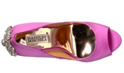 Badgley Mischka Kiara purple shoes top view