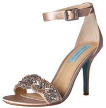 blue by betsey johnson gina champagne heels