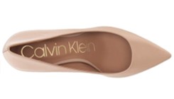 calvin klein gayle champagne heels top view