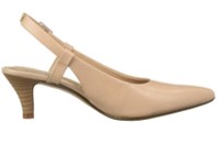 clarks linvale loop champagne heels side view