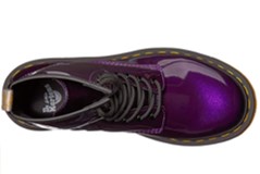 Dr. Martens Vegan Chrome purple shoes top view