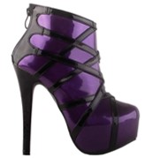 Show Story Punk Bootie purple shoes side view