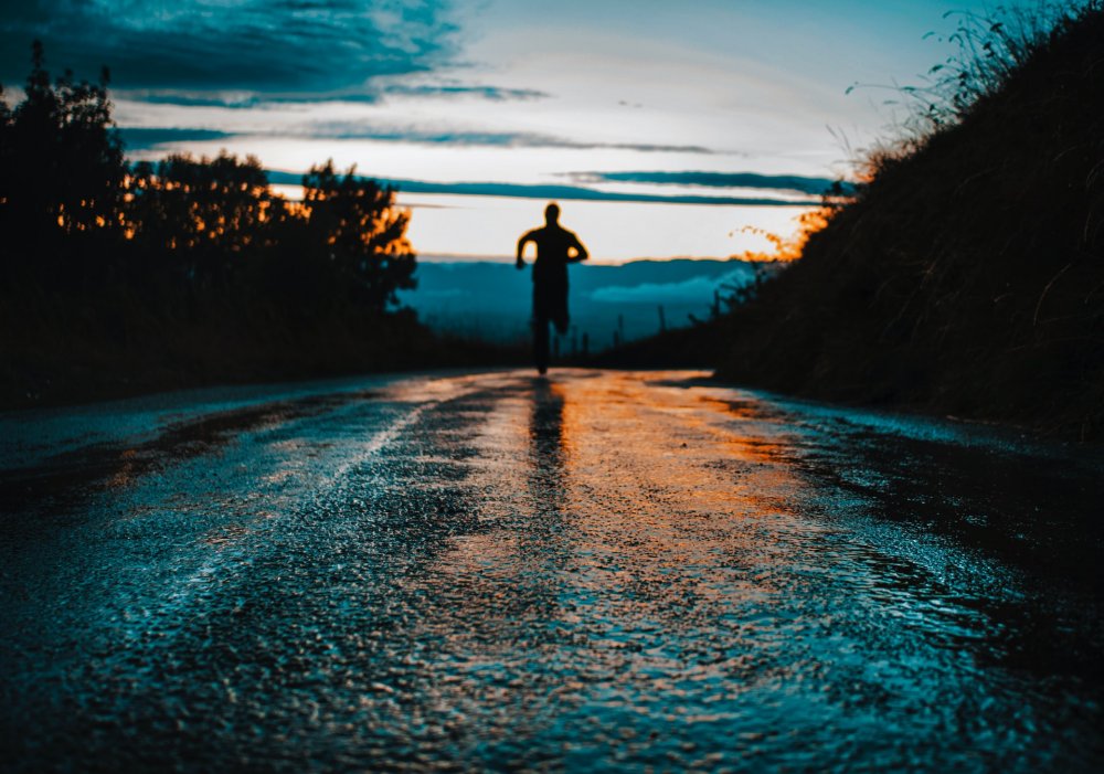 running in the rain