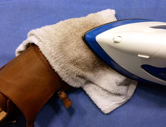 how to creases out of your shoes using iron