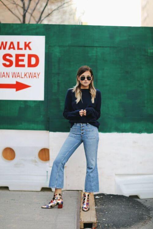 flared jeans with boots