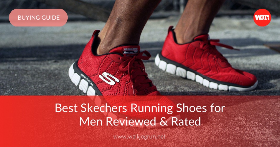 mens red skechers trainers